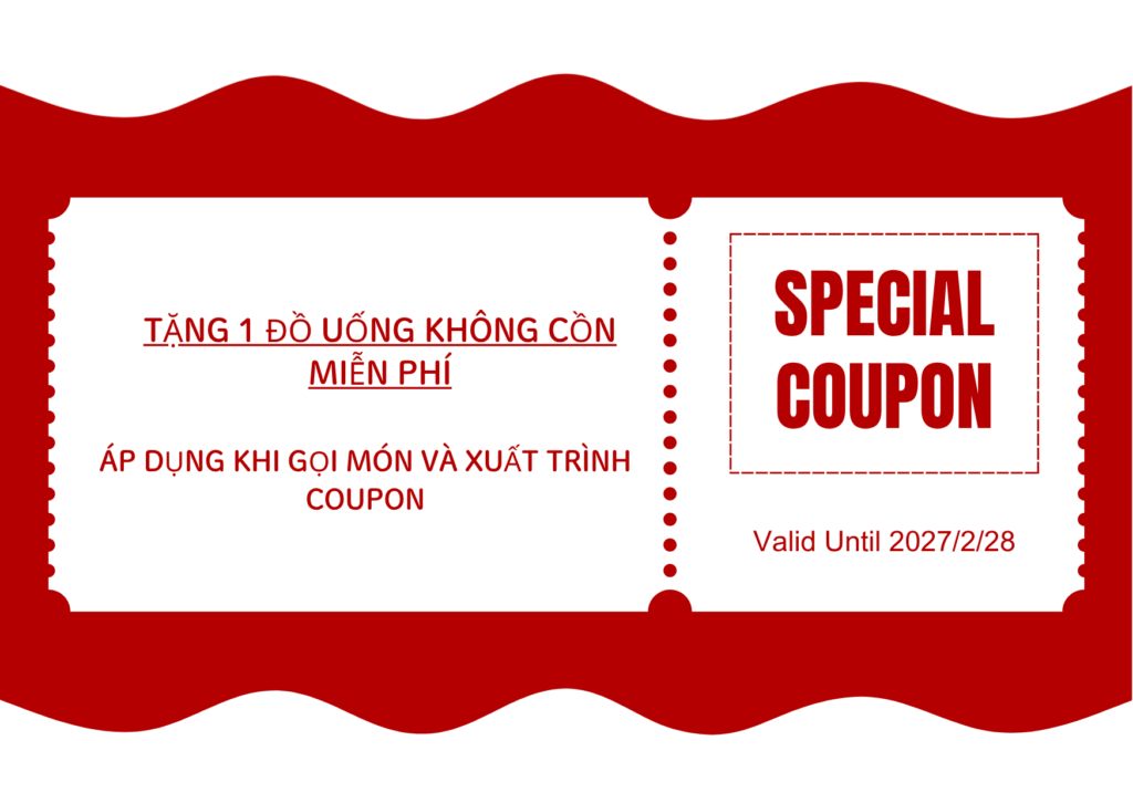 Tặng 1 đồ uống không cồn miễn phí