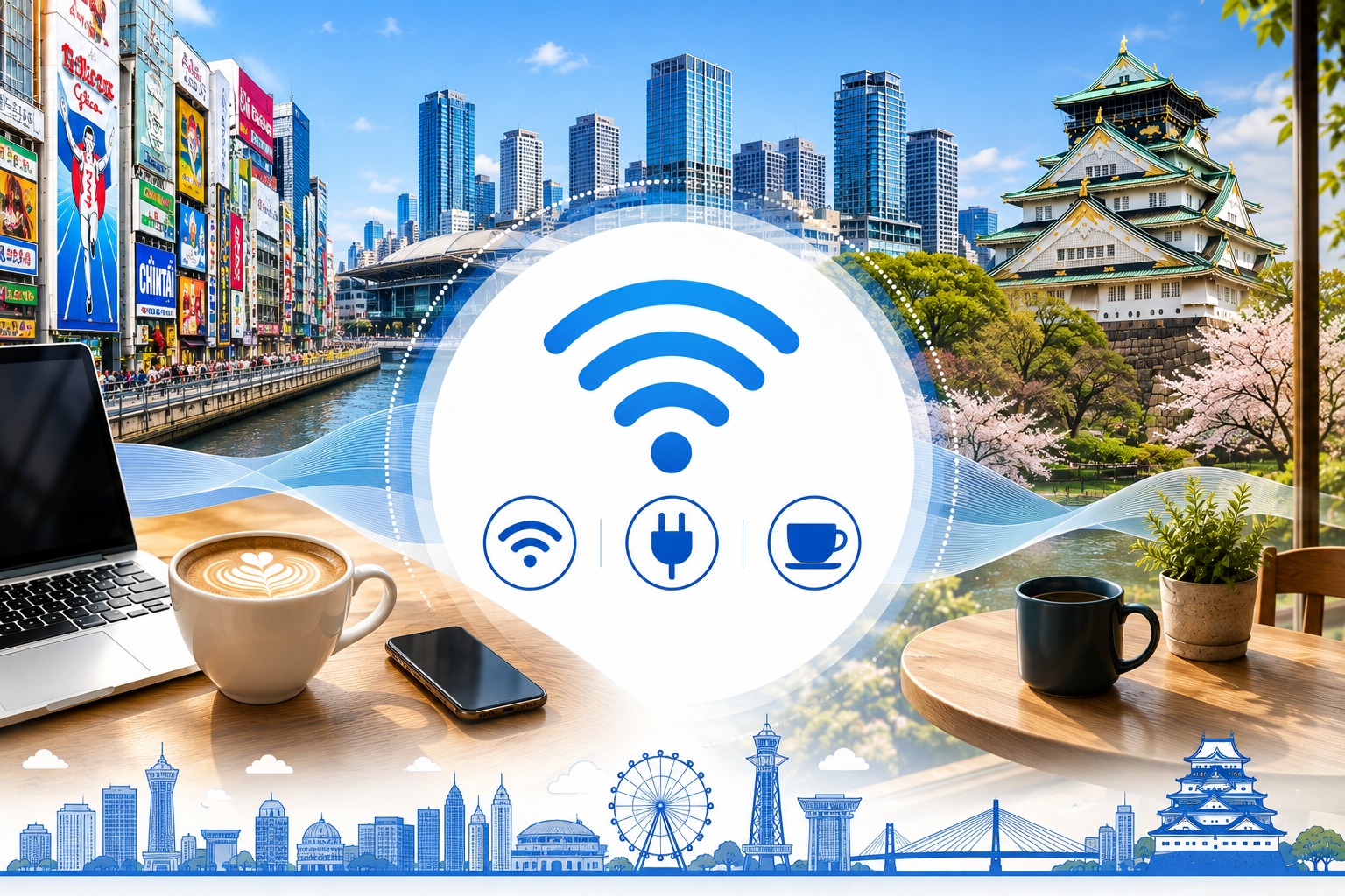 大阪の無料Wi-Fiが使えるチェーン店8選【2026年最新】